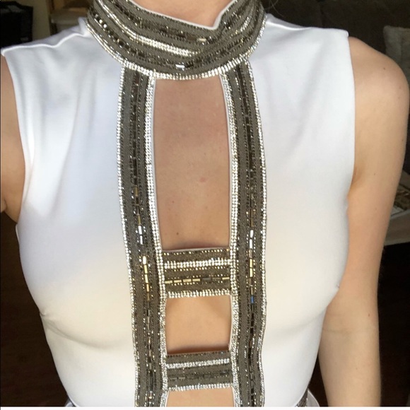 Bebe Dress with Rhinestone neckline - Picture 2 of 8